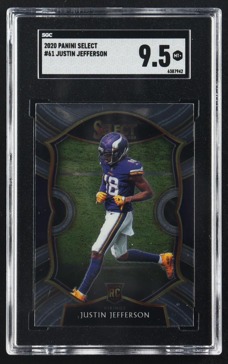 Justin Jefferson 2020 Panini Select #61 RC (SGC 9.5) at PristineAuction.com Justin Jefferson 2020 Panini Select #61 RC (SGC 9.5) at PristineAuction.com
