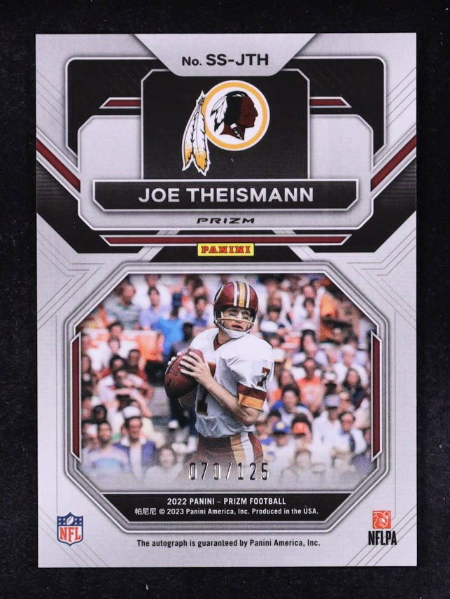 Joe Theismann 2022 Panini Prizm Sensational Signatures #37 #070/125 at PristineAuction.com Joe Theismann 2022 Panini Prizm Sensational Signatures #37 #070/125 at PristineAuction.com