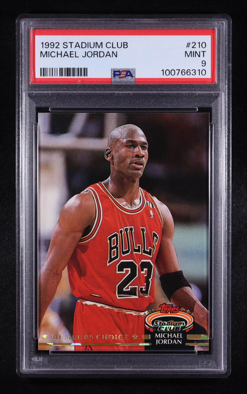 Michael Jordan 1992-93 Stadium Club #210 MC (PSA 9) at PristineAuction.com Michael Jordan 1992-93 Stadium Club #210 MC (PSA 9) at PristineAuction.com