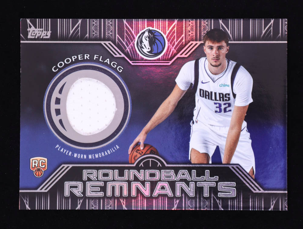 Cooper Flagg 2025-26 Topps Rookie Roundball Remnants Black Rainbow #RRRCF RC at PristineAuction.com Cooper Flagg 2025-26 Topps Rookie Roundball Remnants Black Rainbow #RRRCF RC at PristineAuction.com