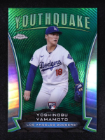 Yoshinobu Yamamoto 2024 Topps Chrome Youthquake Green Refractors #YQ53 #78/99 RC at PristineAuction.com