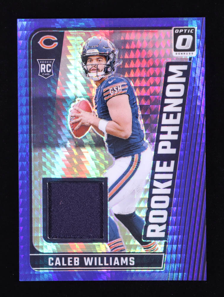 Caleb Williams 2024 Donruss Optic Rookie Phenoms Blue Hyper #1 RC at PristineAuction.com Caleb Williams 2024 Donruss Optic Rookie Phenoms Blue Hyper #1 RC at PristineAuction.com