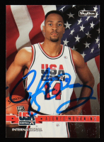 Alonzo Mourning Signed 1994 SkyBox USA International #1 (JSA) at PristineAuction.com