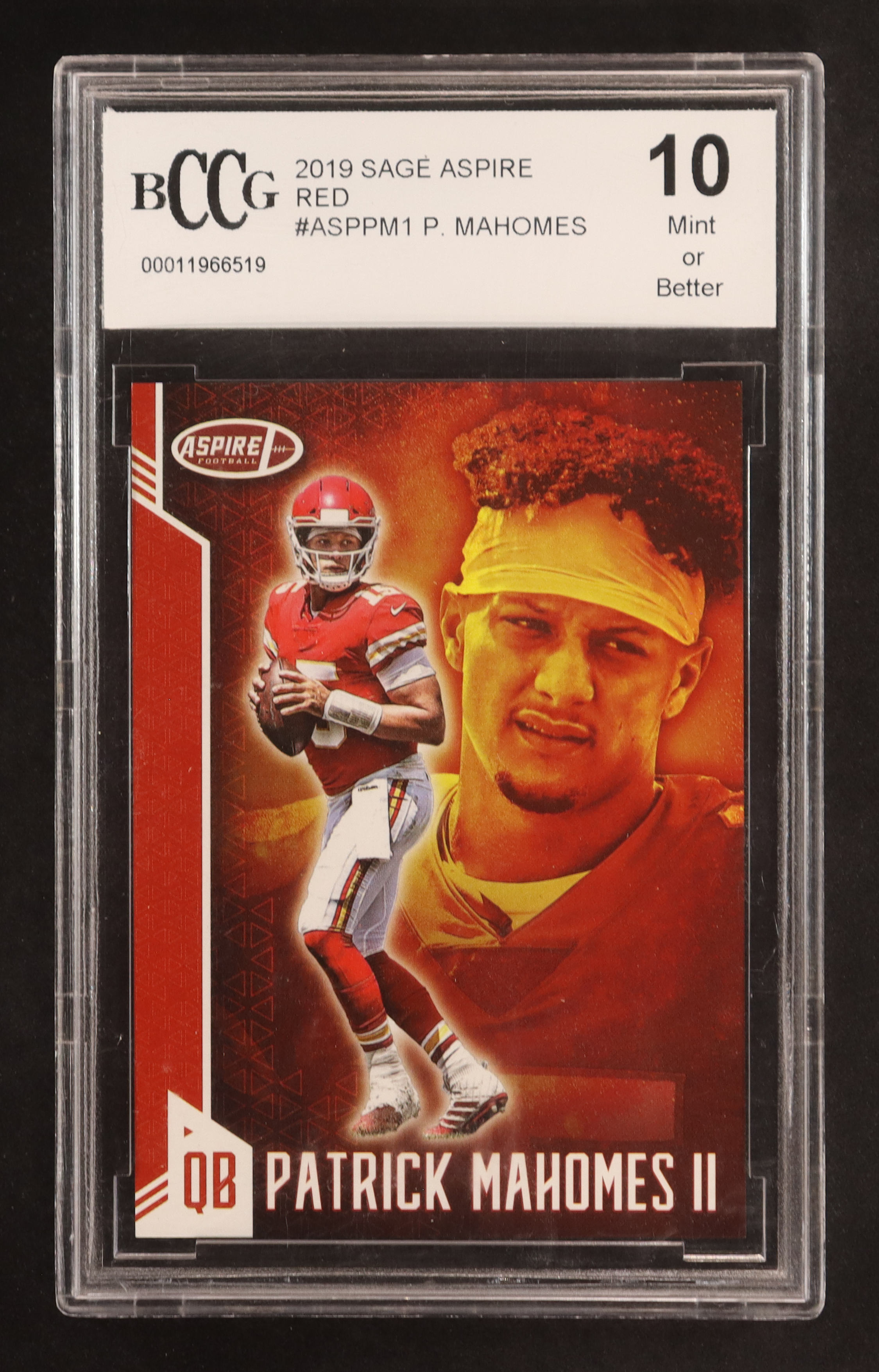 Patrick Mahomes 2019 SAGE Aspire #ASPPM1 (BCCG 10) at PristineAuction.com Patrick Mahomes 2019 SAGE Aspire #ASPPM1 (BCCG 10) at PristineAuction.com