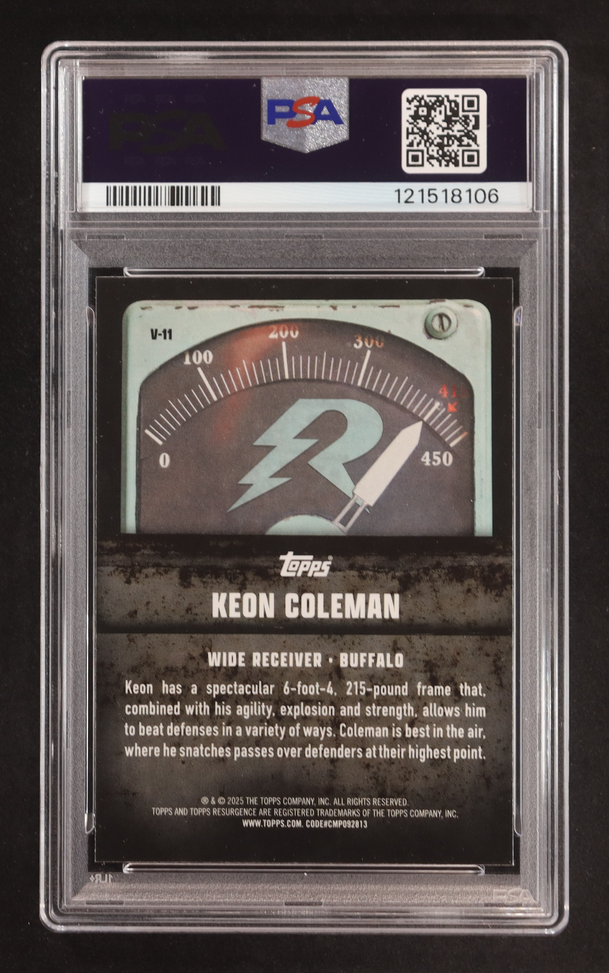 Keon Coleman 2024 Topps Resurgence Voltaic #V11 RC (PSA 10) at PristineAuction.com Keon Coleman 2024 Topps Resurgence Voltaic #V11 RC (PSA 10) at PristineAuction.com