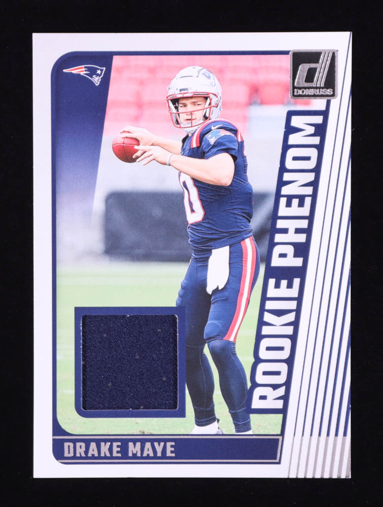 Drake Maye 2024 Donruss Rookie Phenom Jerseys #25 RC at PristineAuction.com Drake Maye 2024 Donruss Rookie Phenom Jerseys #25 RC at PristineAuction.com