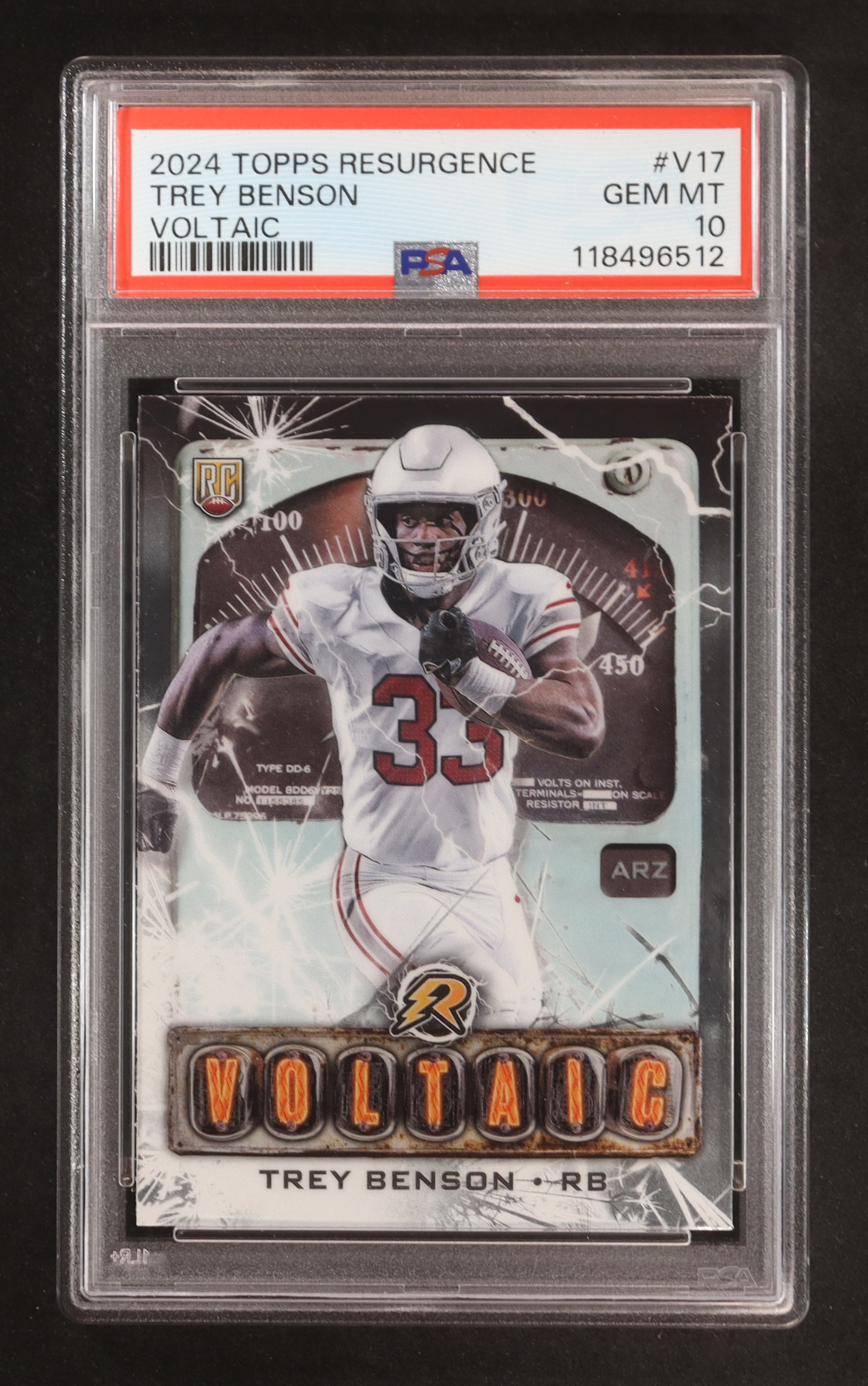 Trey Benson 2024 Topps Resurgence Voltaic #V17 RC (PSA 10) at PristineAuction.com Trey Benson 2024 Topps Resurgence Voltaic #V17 RC (PSA 10) at PristineAuction.com