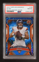 Bo Nix 2024 Topps Resurgence Blue and Orange Spark #125 RC (PSA 8) at PristineAuction.com