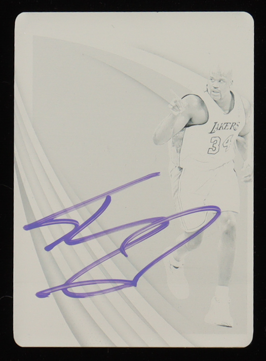 Shaquille O'Neal Signed 2020-21 Panini Immaculate Collection Black Printing Plate #36 #1/1 (JSA) at PristineAuction.com Shaquille O'Neal Signed 2020-21 Panini Immaculate Collection Black Printing Plate #36 #1/1 (JSA) at PristineAuction.com