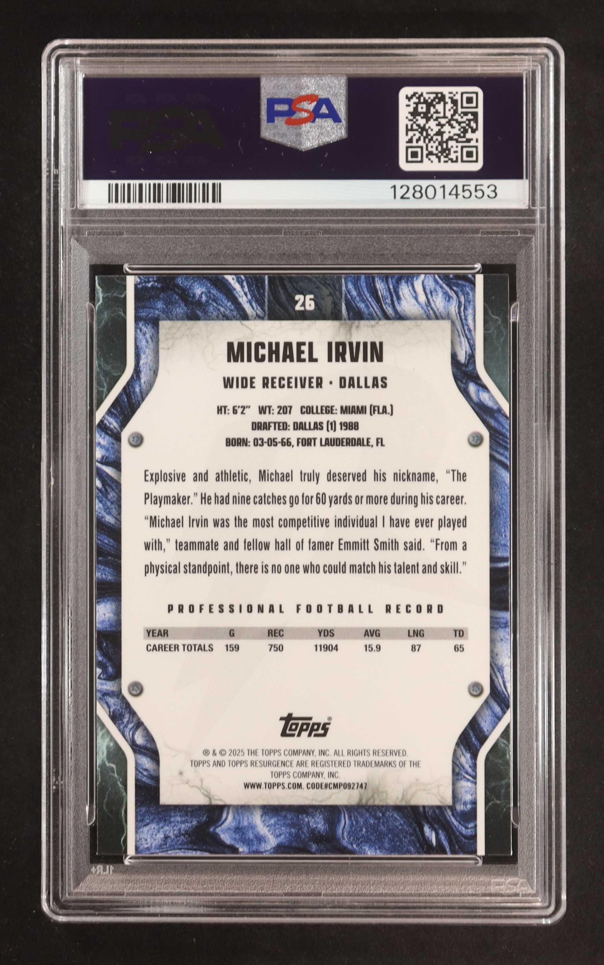 Michael Irvin 2024 Topps Resurgence #26 (PSA 10) at PristineAuction.com Michael Irvin 2024 Topps Resurgence #26 (PSA 10) at PristineAuction.com