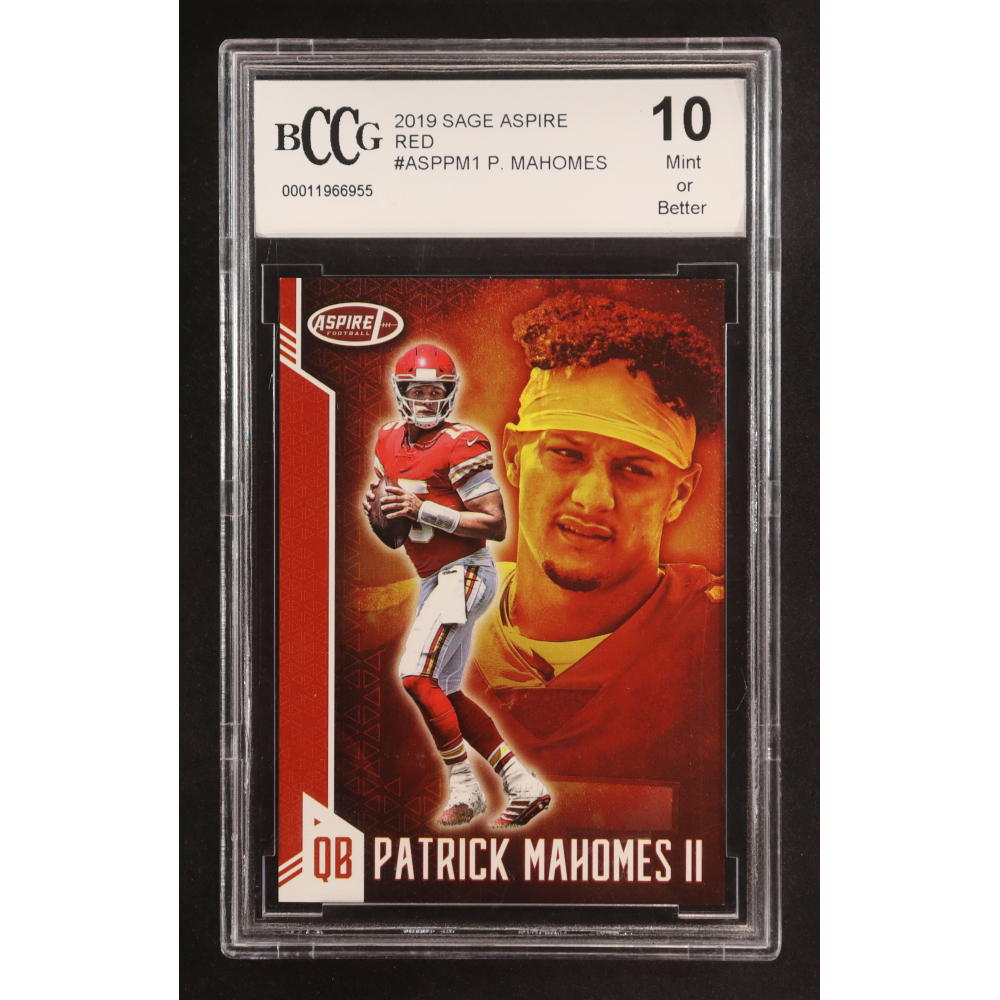 Patrick Mahomes 2019 SAGE Aspire Red #ASPPM1 (BCCG 10) at PristineAuction.com