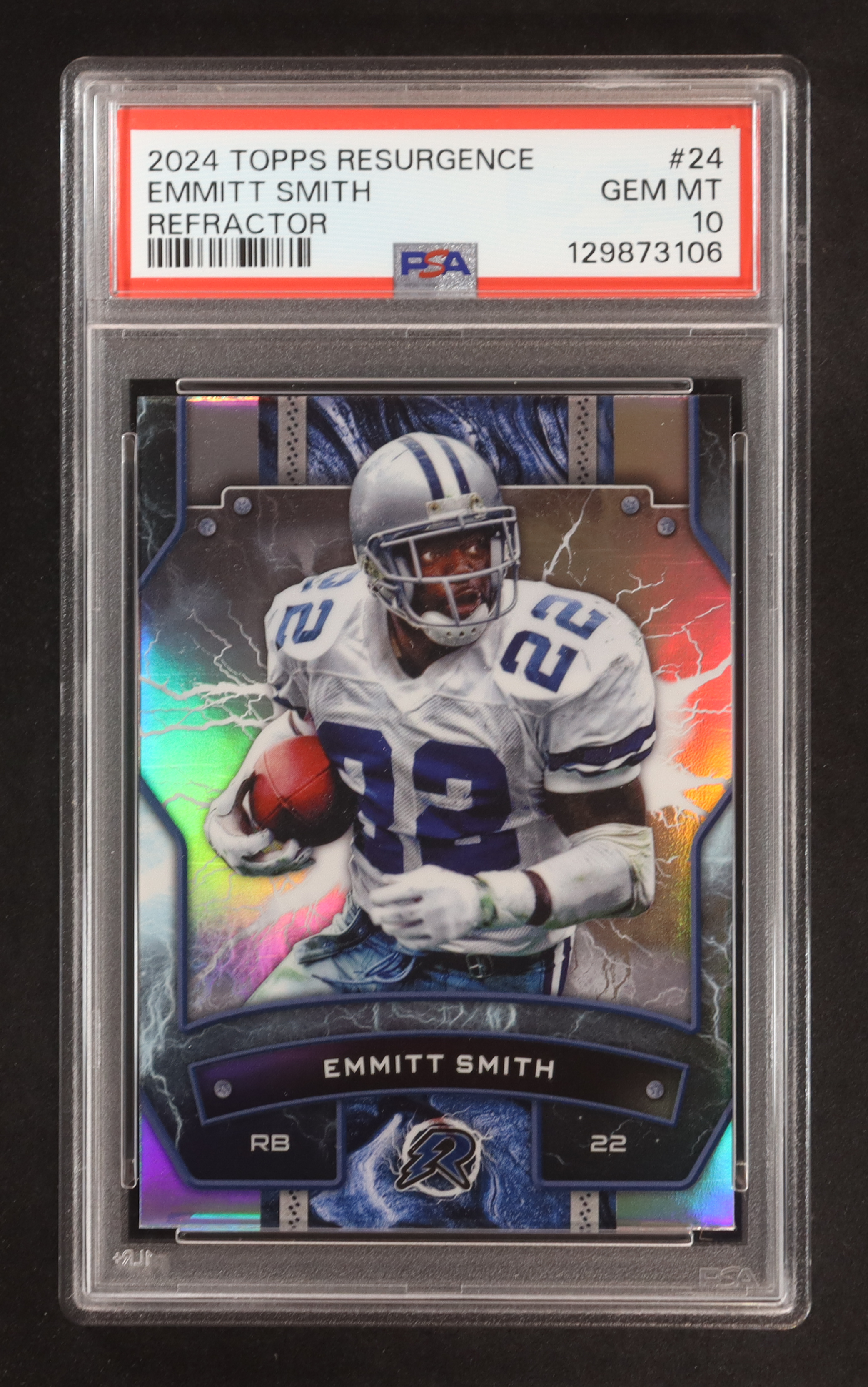 Emmitt Smith 2024 Topps Resurgence Refractors #24 (PSA 10) at PristineAuction.com Emmitt Smith 2024 Topps Resurgence Refractors #24 (PSA 10) at PristineAuction.com