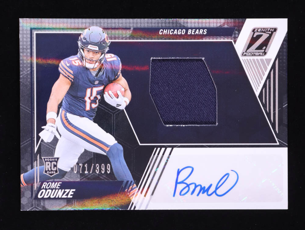 Rome Odunze 2024 Zenith #207 JSY AU RC #071/399 at PristineAuction.com Rome Odunze 2024 Zenith #207 JSY AU RC #071/399 at PristineAuction.com