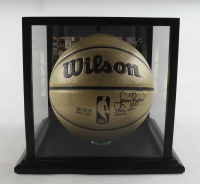 Larry Bird Signed NBA Basketball With Display Case (PSA) at PristineAuction.com
