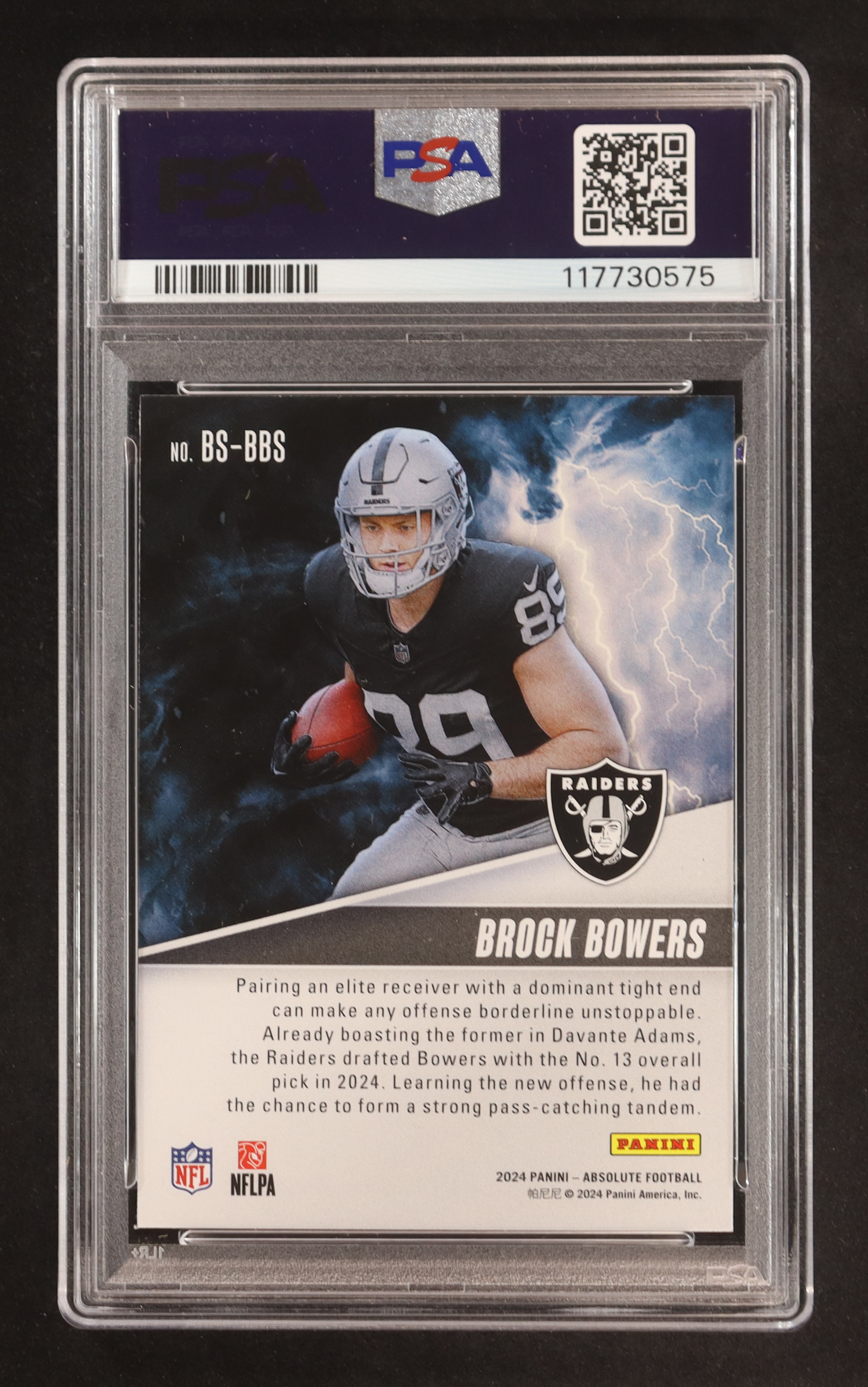 Brock Bowers 2024 Absolute By Storm #7 RC (PSA 9) at PristineAuction.com Brock Bowers 2024 Absolute By Storm #7 RC (PSA 9) at PristineAuction.com