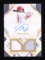 Mike Trout 2025 Topps Diamond Icons Single Player Dual Relic Autographs #SPDRAMT #21/25 at PristineAuction.com
