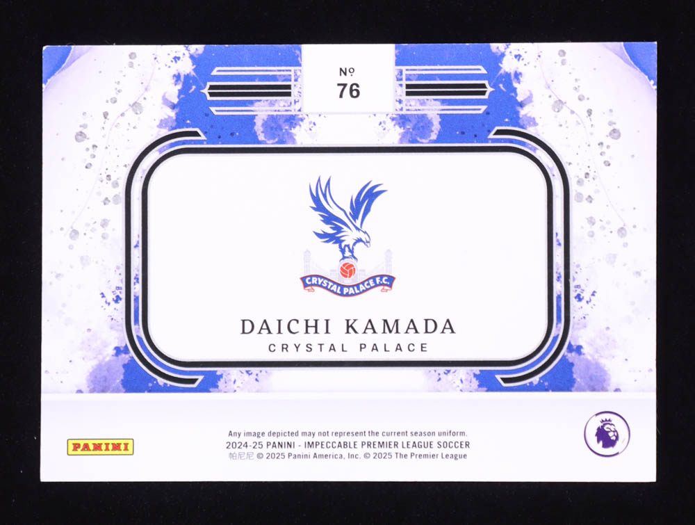 Daichi Kamada 2024-25 Panini Impeccable English Premier League Premier League Logo Silver #76 #33/39 at PristineAuction.com Daichi Kamada 2024-25 Panini Impeccable English Premier League Premier League Logo Silver #76 #33/39 at PristineAuction.com