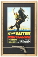 Gene Autry "Home On The Prairie" Custom Framed Movie Poster Print Display With Replica Prop Pistol at PristineAuction.com