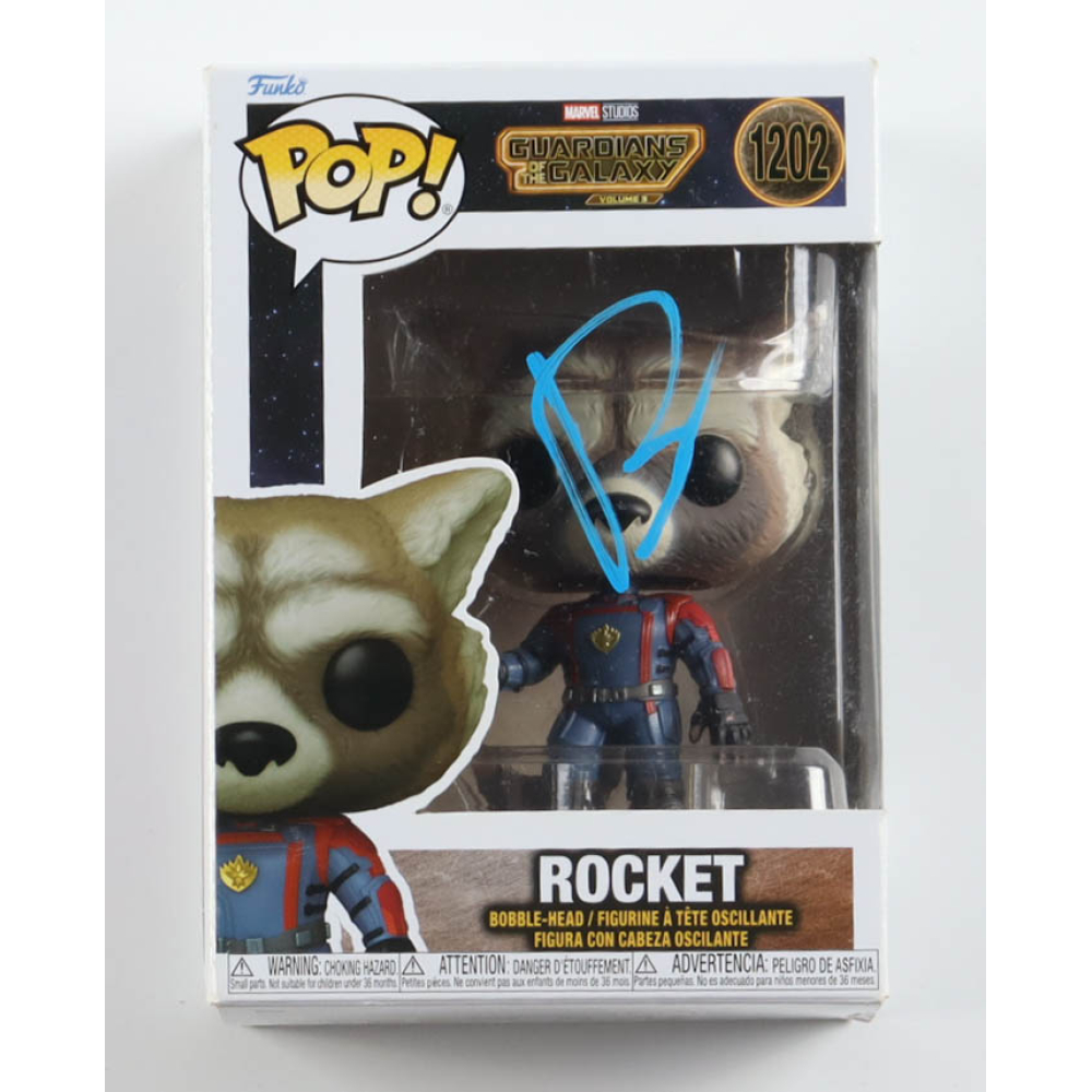 Bradley Cooper Signed "Guardians of the Galaxy Vol. 3" #1202 Rocket Bobble-Head Funko Pop! Vinyl Figure (ACOA) at PristineAuction.com