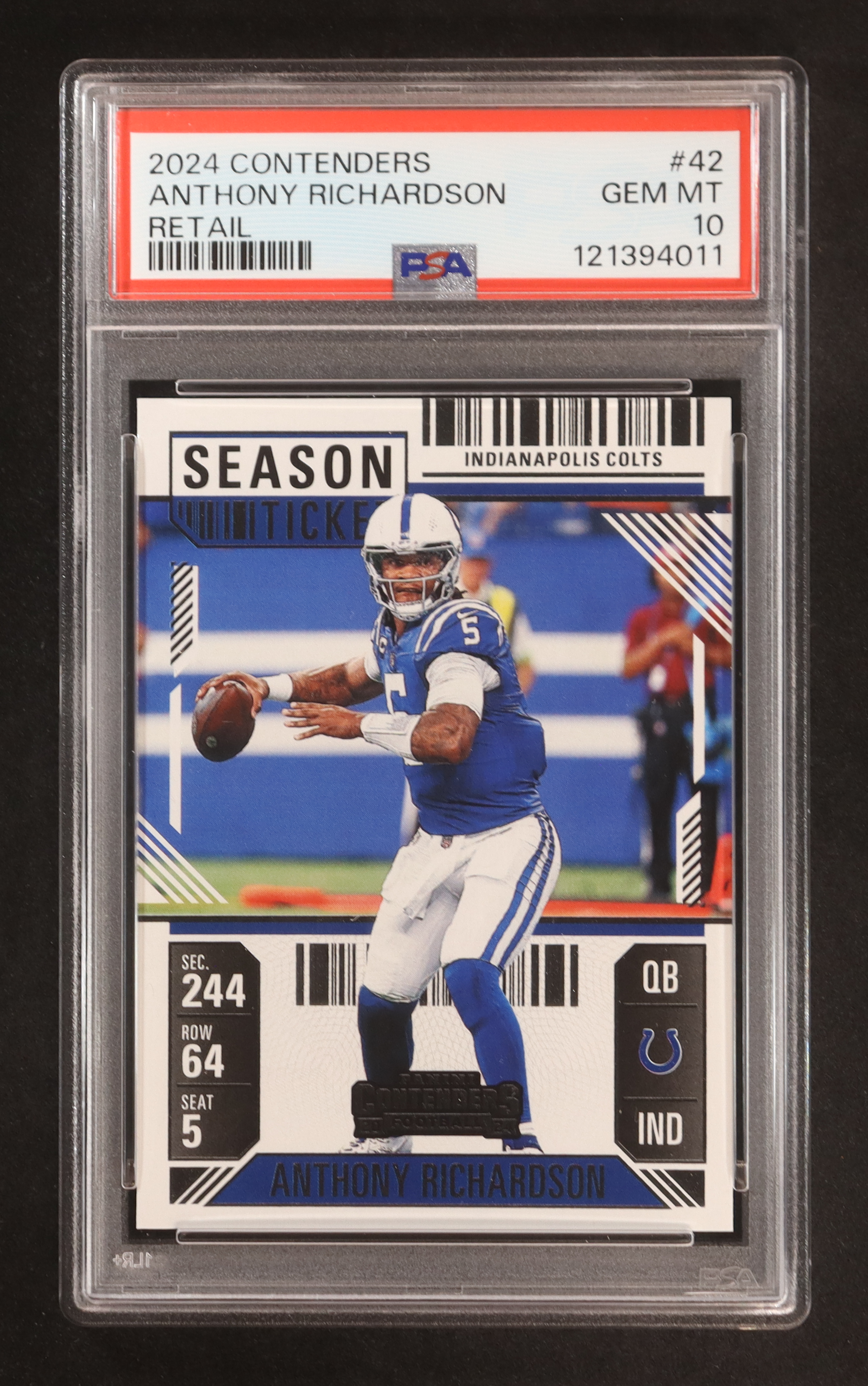 Anthony Richardson 2024 Panini Contenders Retail #42 (PSA 10) at PristineAuction.com Anthony Richardson 2024 Panini Contenders Retail #42 (PSA 10) at PristineAuction.com