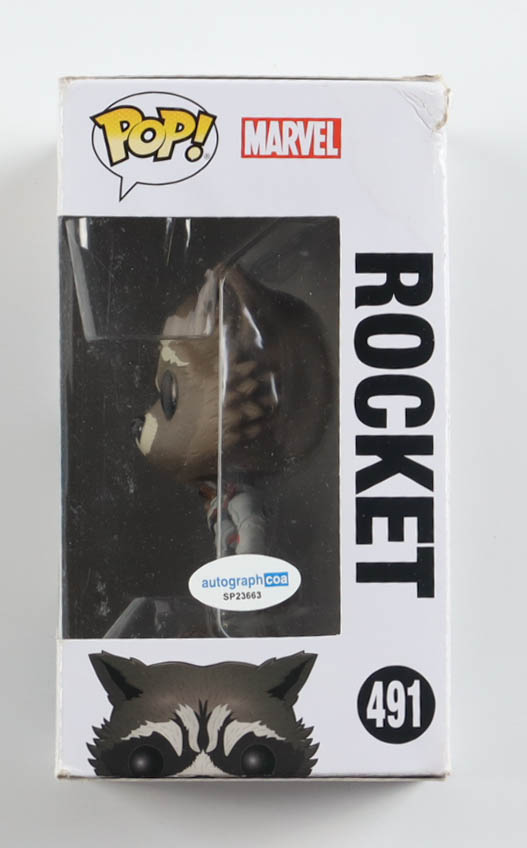 Bradley Cooper Signed "Guardians of the Galaxy Mission: Breakout" #491 Rocket Bobble-Head Funko Pop! Vinyl Figure (ACOA) at PristineAuction.com Bradley Cooper Signed "Guardians of the Galaxy Mission: Breakout" #491 Rocket Bobble-Head Funko Pop! Vinyl Figure (ACOA) at PristineAuction.com