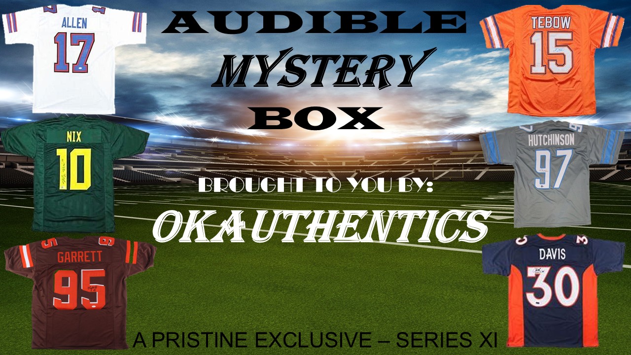 OKAUTHENTICS Audible Football Jersey Mystery Box Series XI at PristineAuction.com OKAUTHENTICS Audible Football Jersey Mystery Box Series XI at PristineAuction.com