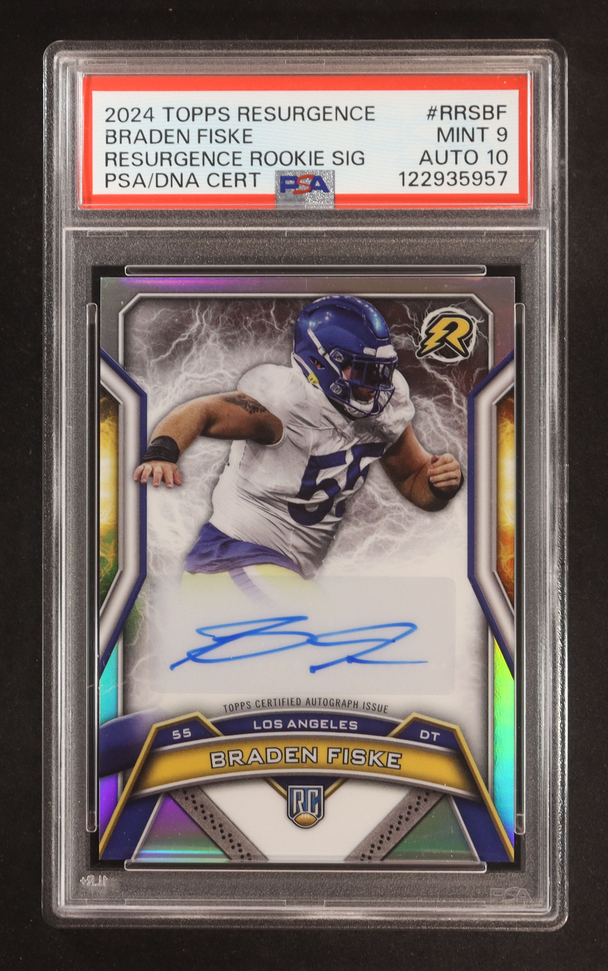 Braden Fiske 2024 Topps Resurgence Resurgence Rookie Signatures #RRSBF RC (PSA 9 | Autograph Graded PSA 10) at PristineAuction.com Braden Fiske 2024 Topps Resurgence Resurgence Rookie Signatures #RRSBF RC (PSA 9 | Autograph Graded PSA 10) at PristineAuction.com