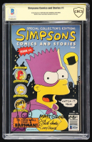 Matt Groening, Cindy Vance & Steve Vance Signed "Simpsons Comics & Stories" Issue #1 Comic Book With Hand-Drawn Bart Sketch (CBCS) at PristineAuction.com