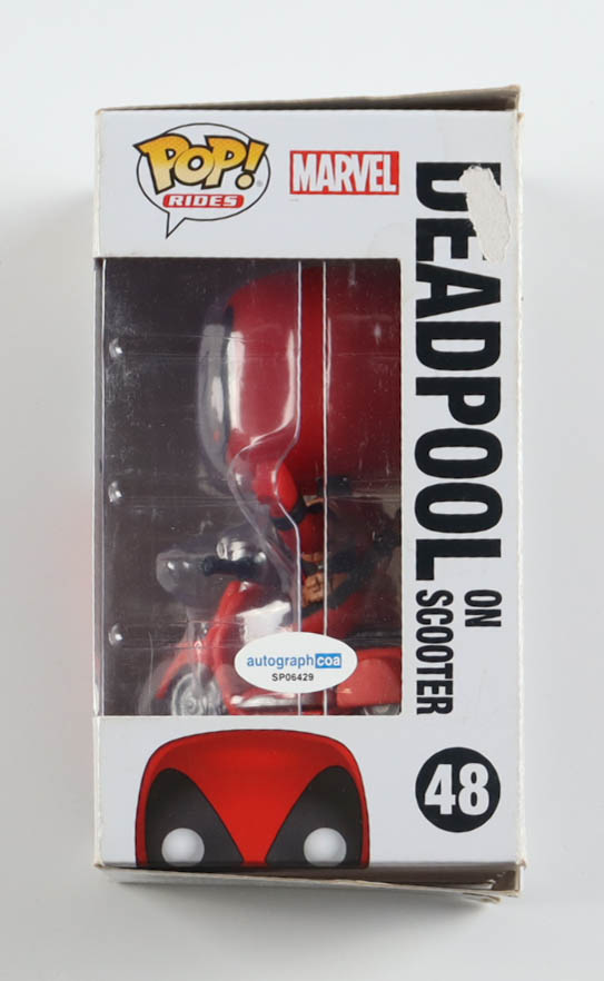 Ryan Reynolds Signed "Deadpool" #48 Deadpool on Scooter Bobble-Head Funko Pop! Vinyl Figure (ACOA) at PristineAuction.com Ryan Reynolds Signed "Deadpool" #48 Deadpool on Scooter Bobble-Head Funko Pop! Vinyl Figure (ACOA) at PristineAuction.com