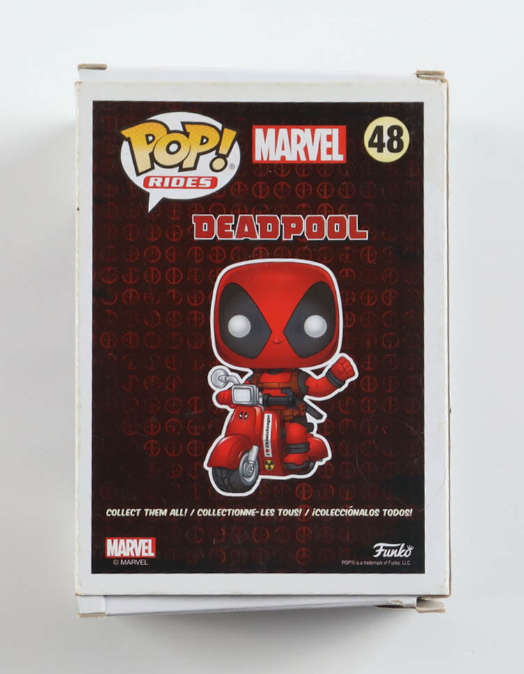 Ryan Reynolds Signed "Deadpool" #48 Deadpool on Scooter Bobble-Head Funko Pop! Vinyl Figure (ACOA) at PristineAuction.com Ryan Reynolds Signed "Deadpool" #48 Deadpool on Scooter Bobble-Head Funko Pop! Vinyl Figure (ACOA) at PristineAuction.com