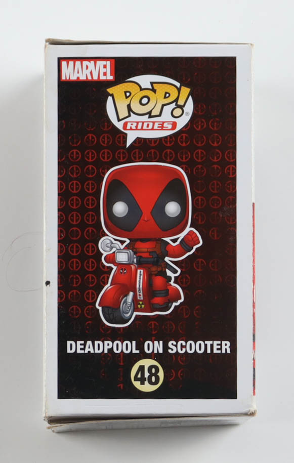 Ryan Reynolds Signed "Deadpool" #48 Deadpool on Scooter Bobble-Head Funko Pop! Vinyl Figure (ACOA) at PristineAuction.com Ryan Reynolds Signed "Deadpool" #48 Deadpool on Scooter Bobble-Head Funko Pop! Vinyl Figure (ACOA) at PristineAuction.com
