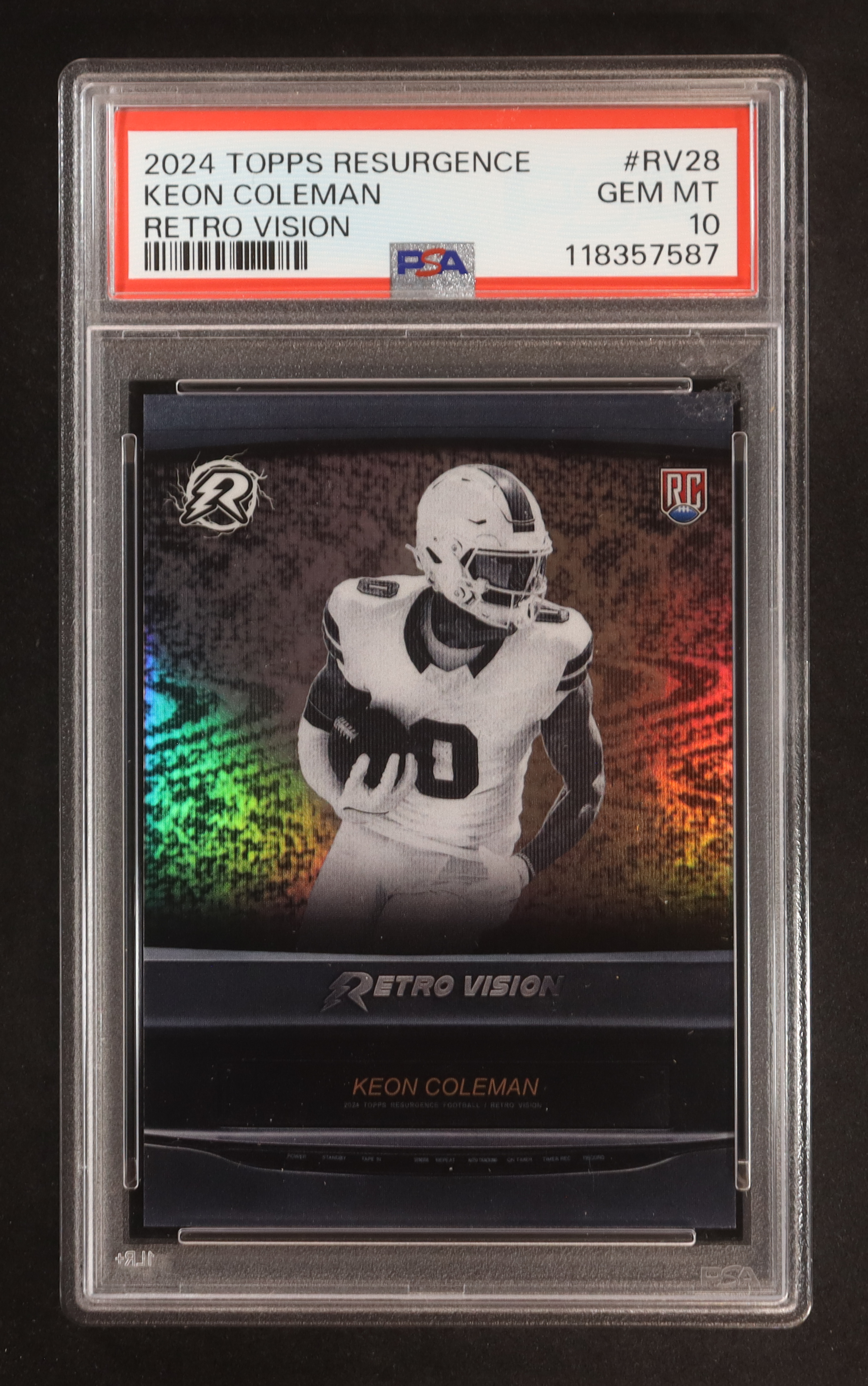 Keon Coleman 2024 Topps Resurgence Retro Vision #RV28 RC (PSA 10) at PristineAuction.com Keon Coleman 2024 Topps Resurgence Retro Vision #RV28 RC (PSA 10) at PristineAuction.com