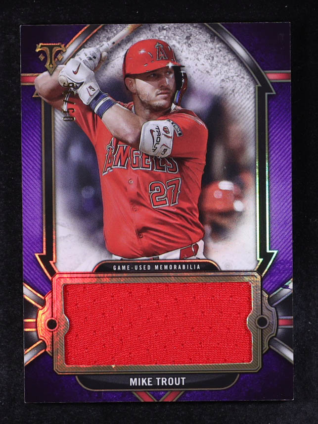 Mike Trout 2024 Topps Triple Threads Single Jumbo Relics Amethyst #SJRMT #05/36 at PristineAuction.com Mike Trout 2024 Topps Triple Threads Single Jumbo Relics Amethyst #SJRMT #05/36 at PristineAuction.com