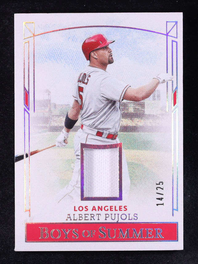 Albert Pujols 2024 Panini Boys of Summer Pastime Materials Holo Silver #25 #14/25 at PristineAuction.com Albert Pujols 2024 Panini Boys of Summer Pastime Materials Holo Silver #25 #14/25 at PristineAuction.com