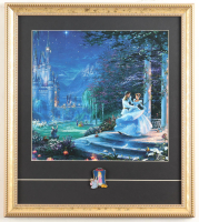 Thomas Kinkade "Cinderella" Custom Framed Print Display With Lenticular Character Pin at PristineAuction.com