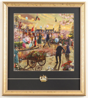 Thomas Kinkade "Mary Poppins" Custom Framed Print Display With Vintage 1964 Characters Pin at PristineAuction.com
