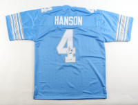 Jason Hanson Signed Jersey Inscribed "Lions" (JSA) at PristineAuction.com