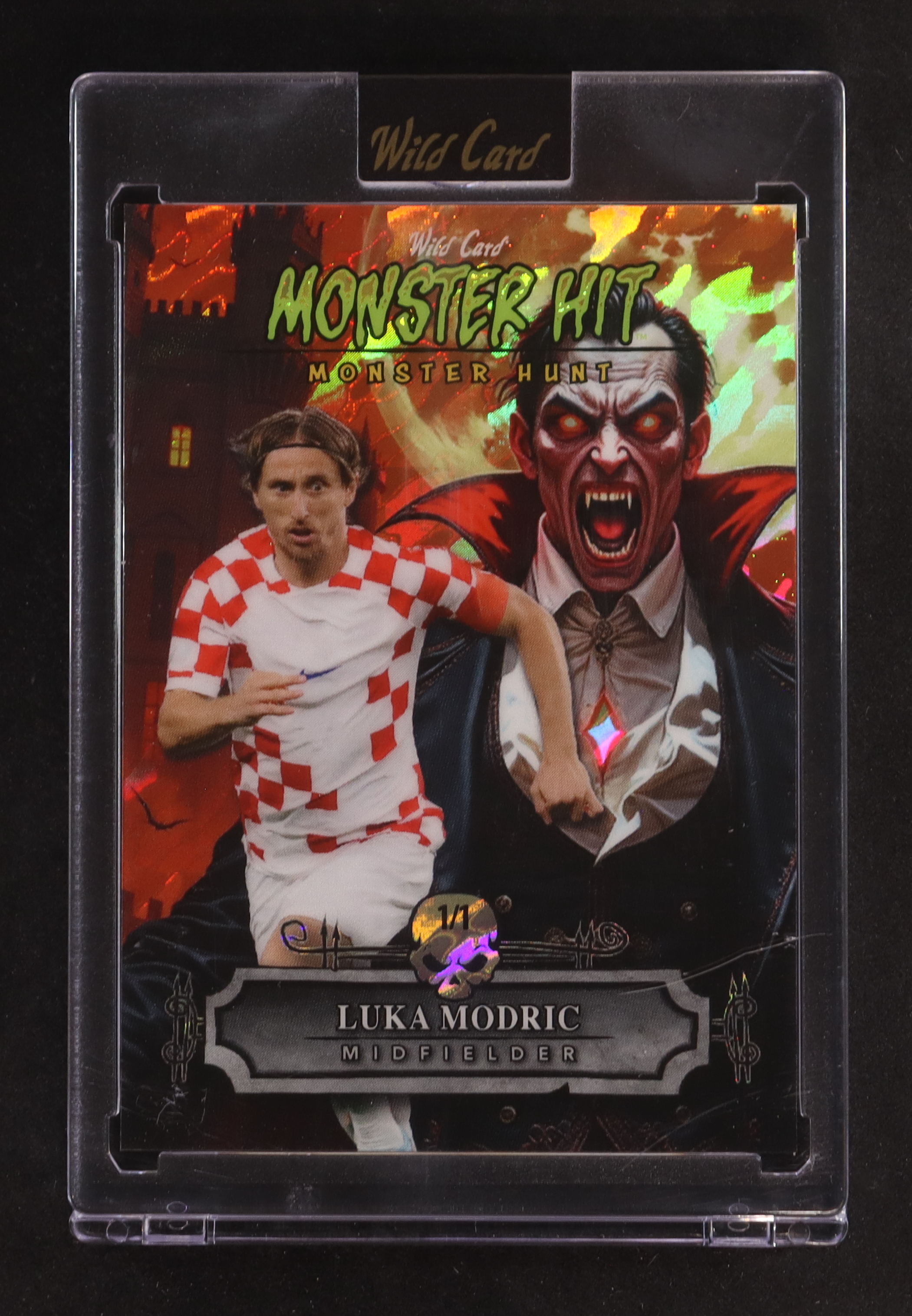 Luka Modric 2025 Wild Card Haunted Hits Monster Hunt Dracula #MHCD-LM #1/1 at PristineAuction.com Luka Modric 2025 Wild Card Haunted Hits Monster Hunt Dracula #MHCD-LM #1/1 at PristineAuction.com
