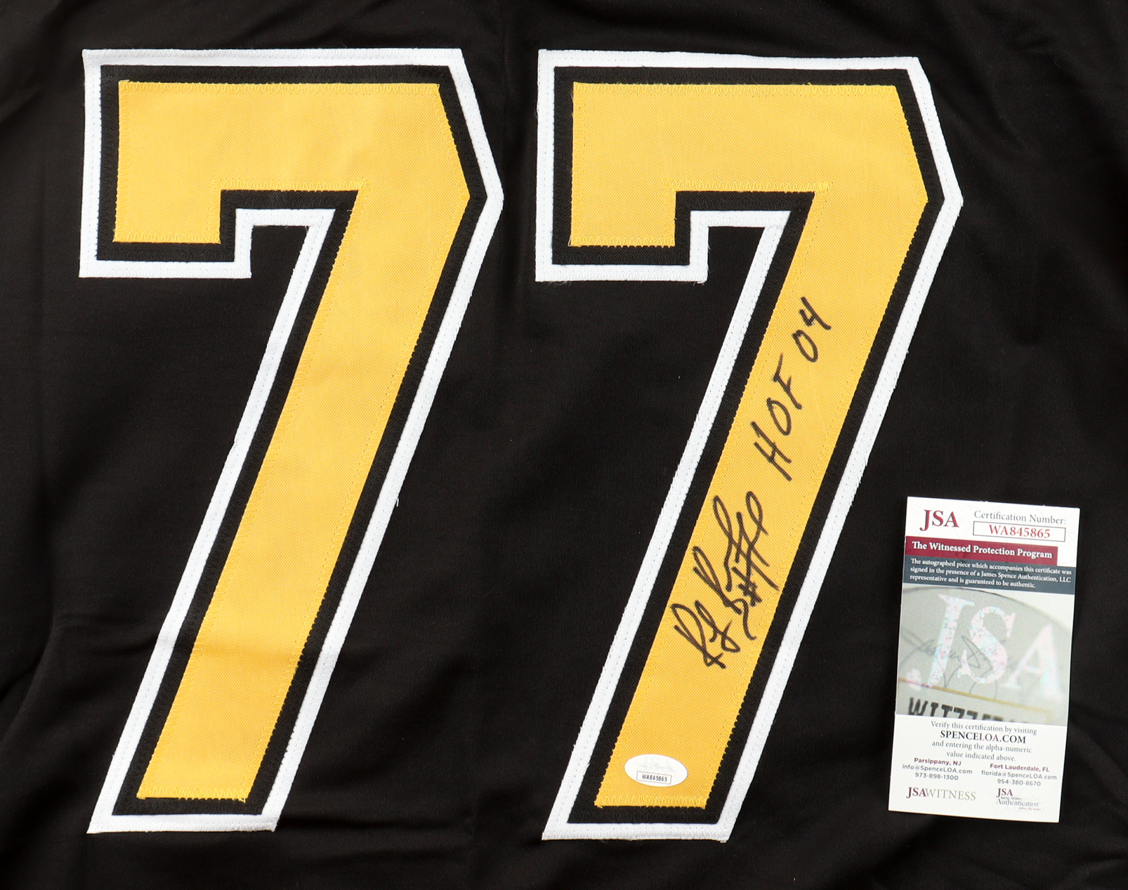 Ray Bourque Signed Jersey Inscribed "HOF 04" (JSA) at PristineAuction.com Ray Bourque Signed Jersey Inscribed "HOF 04" (JSA) at PristineAuction.com