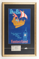 Disneyland "Peter Pan" Fantasyland Custom Framed Poster Print Display with Ride Ticket & Peter Pan Retired Pin at PristineAuction.com