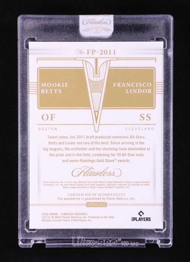 Mookie Betts / Francisco Lindor 2022 Panini Flawless Flawless Picks #3 #02/20 at PristineAuction.com Mookie Betts / Francisco Lindor 2022 Panini Flawless Flawless Picks #3 #02/20 at PristineAuction.com