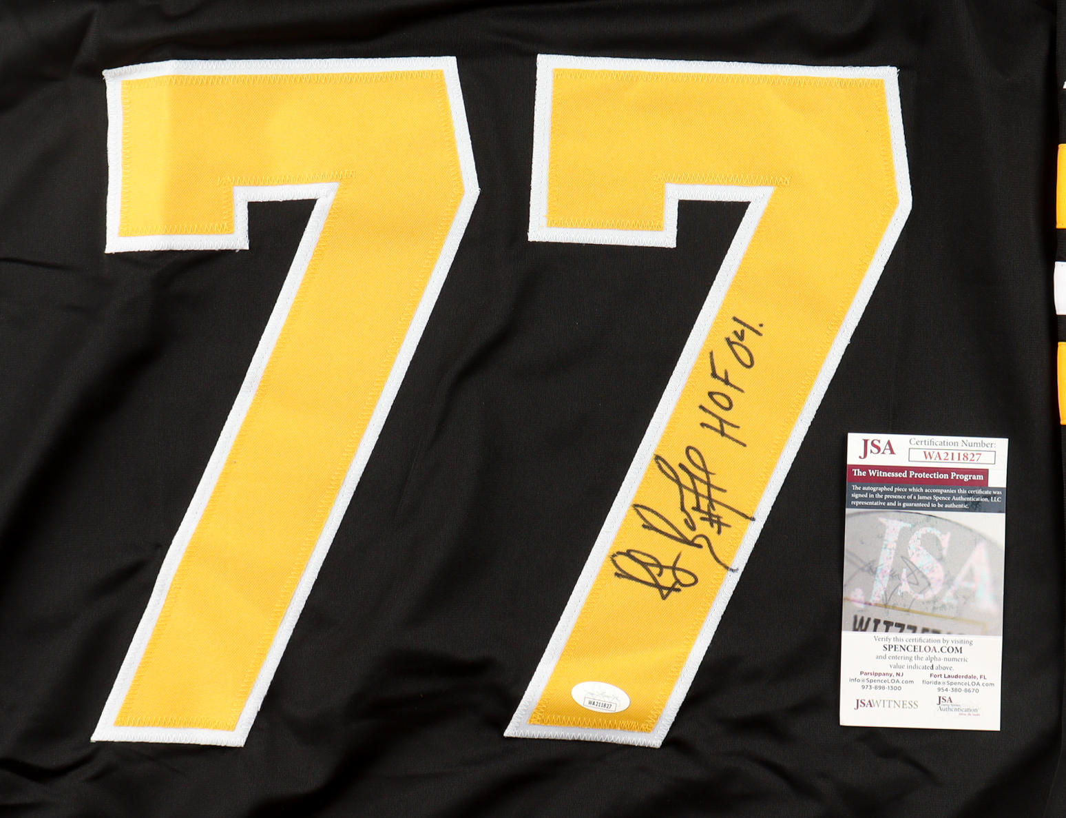 Ray Bourque Signed Jersey Inscribed "HOF 04" (JSA) at PristineAuction.com Ray Bourque Signed Jersey Inscribed "HOF 04" (JSA) at PristineAuction.com
