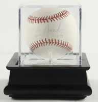 Lou Brock Signed OML Baseball With Display Case Inscribed "3,023 hits" (MLB & Steiner) at PristineAuction.com