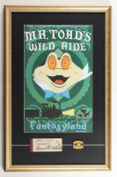 Disneyland "Mr. Toad's Wild Ride" Fantasyland Custom Framed Poster Print Display with Official Ride Pin & Disneyland Ticket Book at PristineAuction.com
