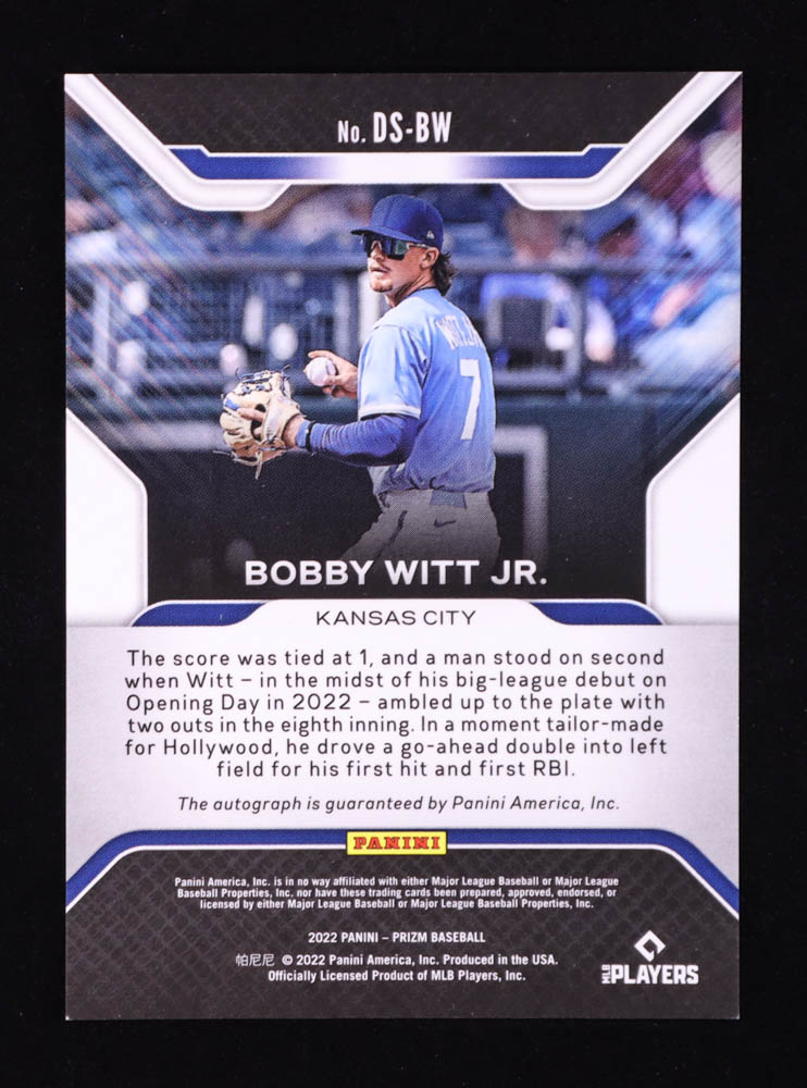 Bobby Witt Jr. 2022 Panini Prizm Debut Signatures #2 RC at PristineAuction.com Bobby Witt Jr. 2022 Panini Prizm Debut Signatures #2 RC at PristineAuction.com