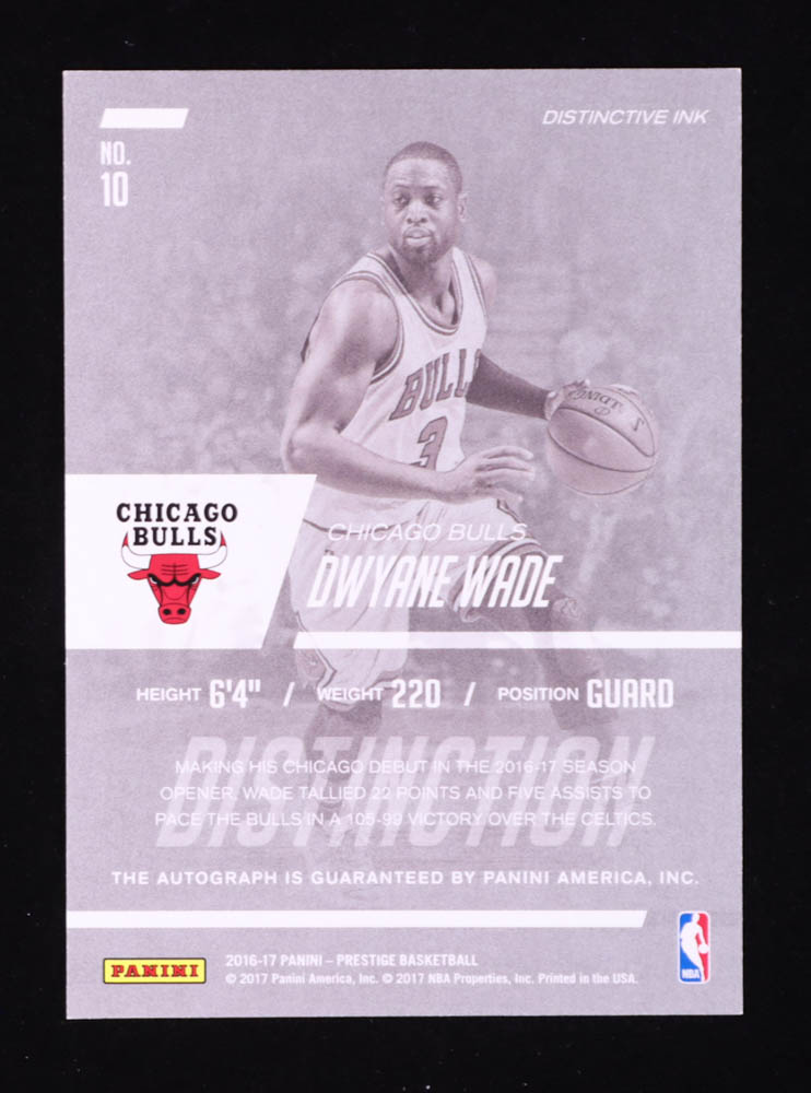 Dwyane Wade 2016-17 Prestige Distinctive Ink #10 #14/75 at PristineAuction.com Dwyane Wade 2016-17 Prestige Distinctive Ink #10 #14/75 at PristineAuction.com