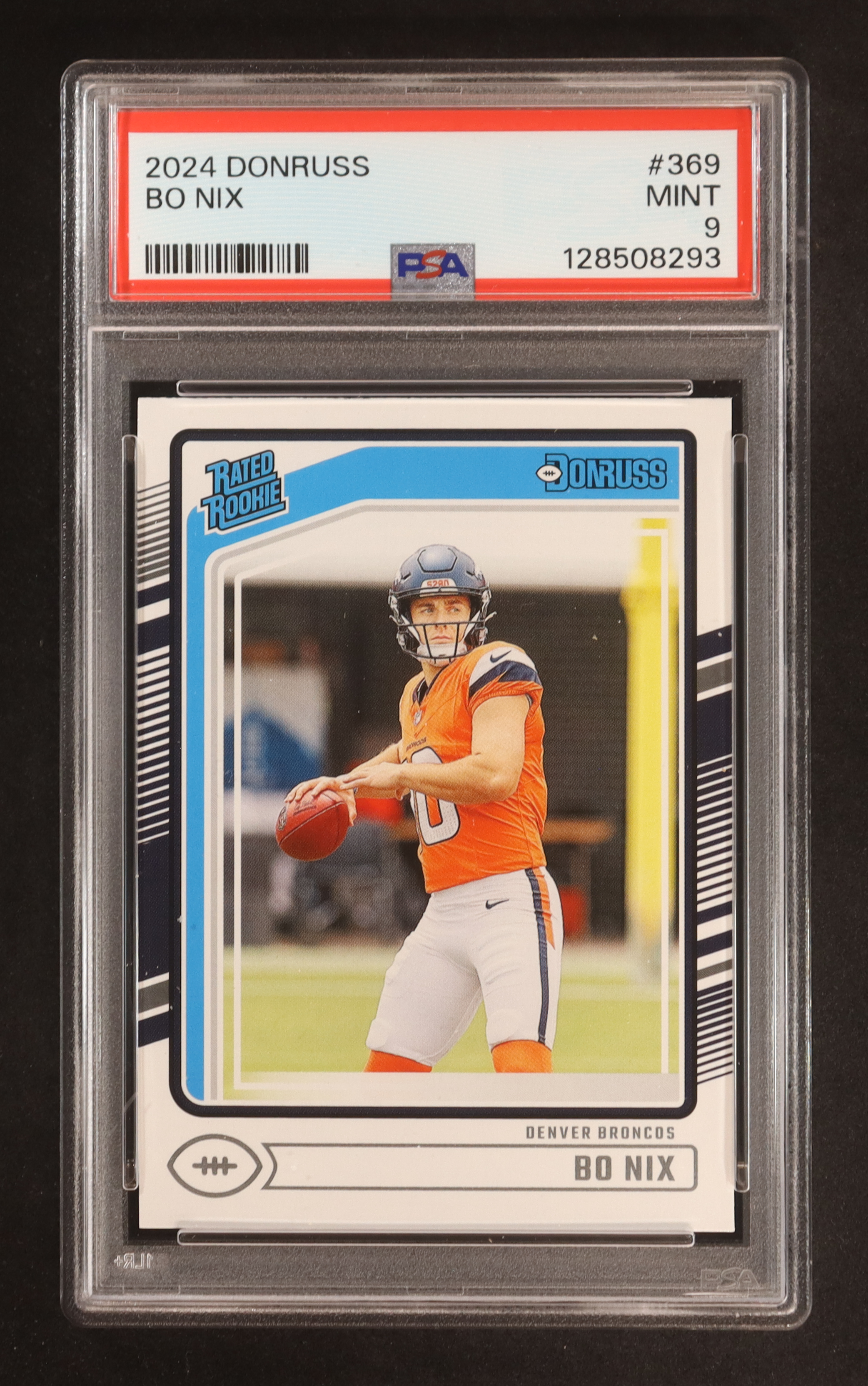 Bo Nix 2024 Donruss #369 RR RC (PSA 9) at PristineAuction.com Bo Nix 2024 Donruss #369 RR RC (PSA 9) at PristineAuction.com