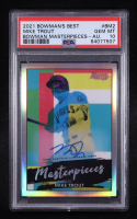 Mike Trout 2021 Bowman's Best Bowman Masterpieces Autographs #BM2 #11/99 (PSA 10) at PristineAuction.com