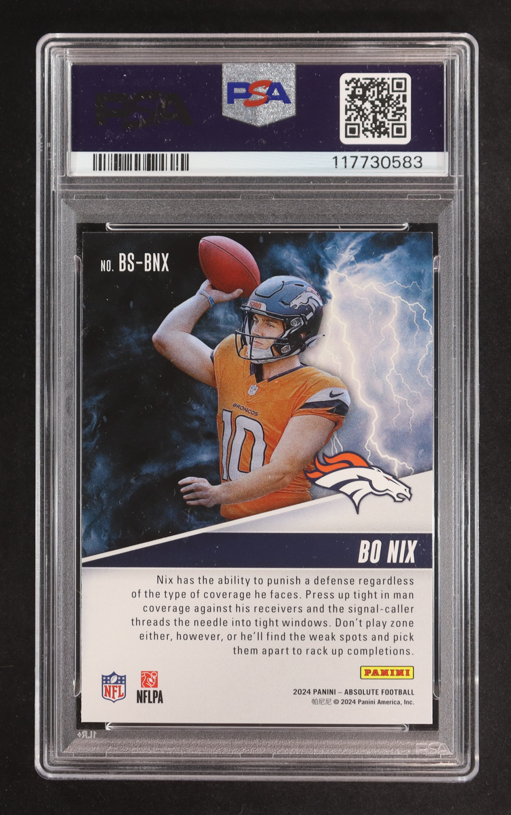 Bo Nix 2024 Absolute By Storm #6 RC (PSA 9) at PristineAuction.com Bo Nix 2024 Absolute By Storm #6 RC (PSA 9) at PristineAuction.com