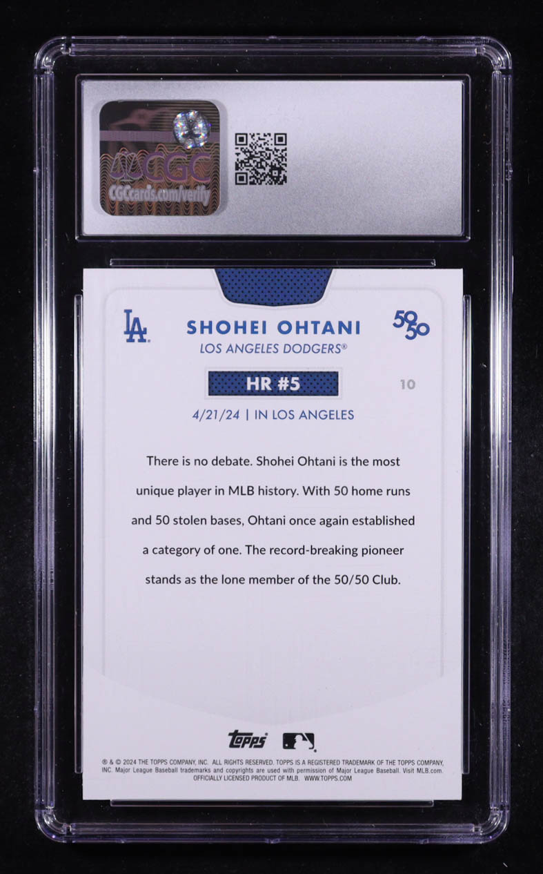 Shohei Ohtani 2024 Topps 50/50 Ohtani #10 (CGC 9.5) at PristineAuction.com Shohei Ohtani 2024 Topps 50/50 Ohtani #10 (CGC 9.5) at PristineAuction.com